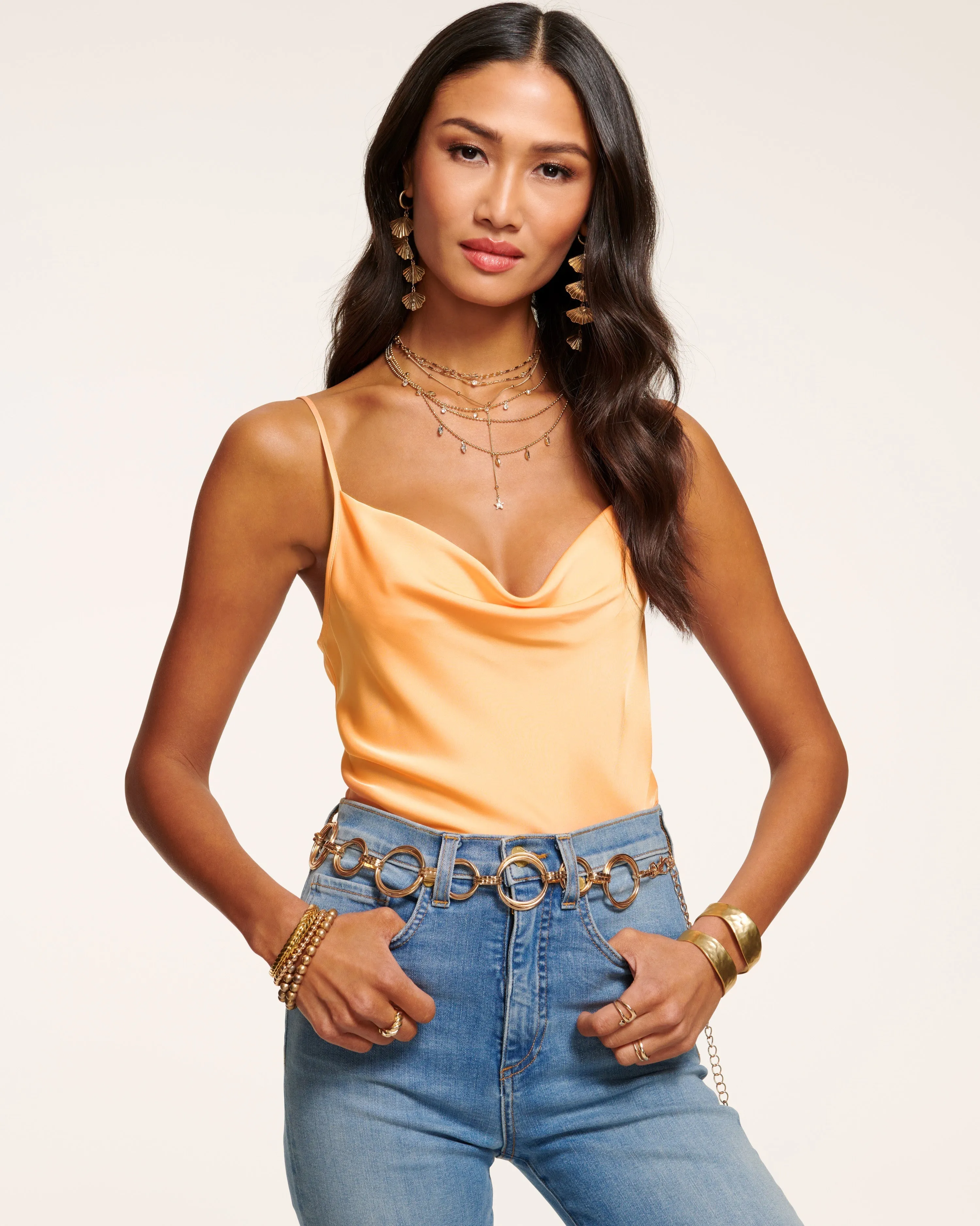 Abigail Cowl Neck Tank Top