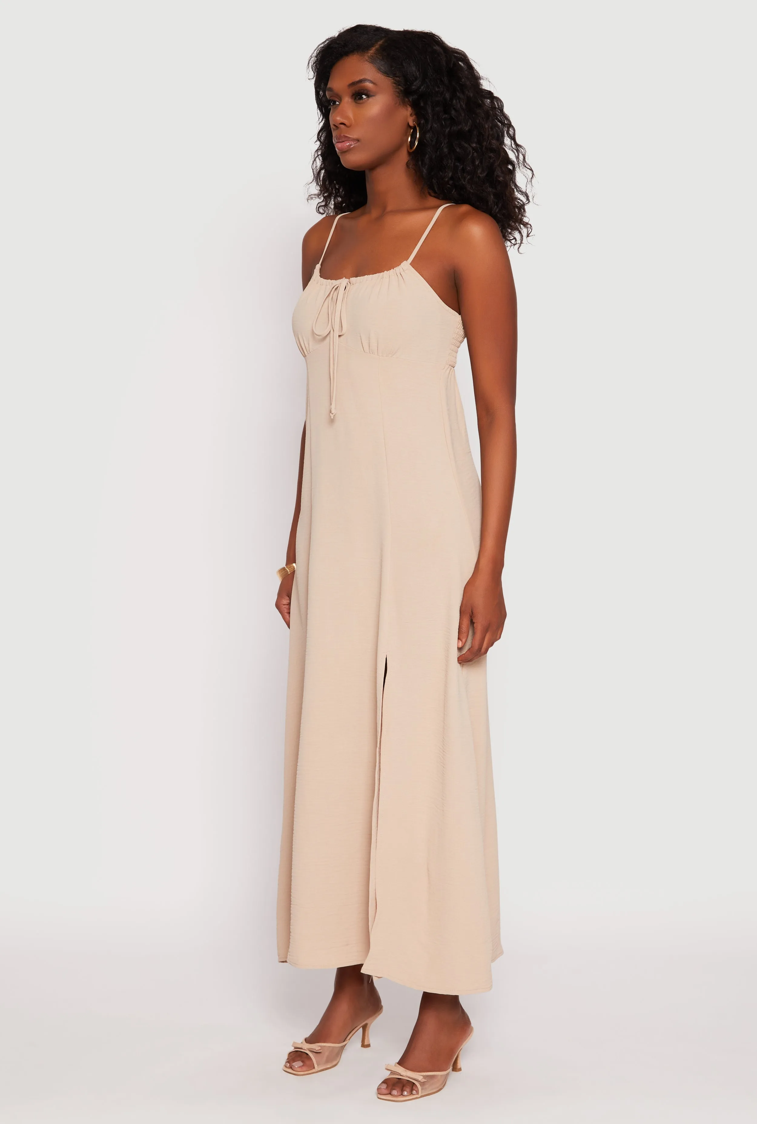 Airy Side Slit Maxi Dress