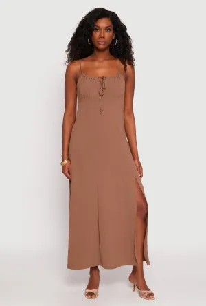 Airy Side Slit Maxi Dress