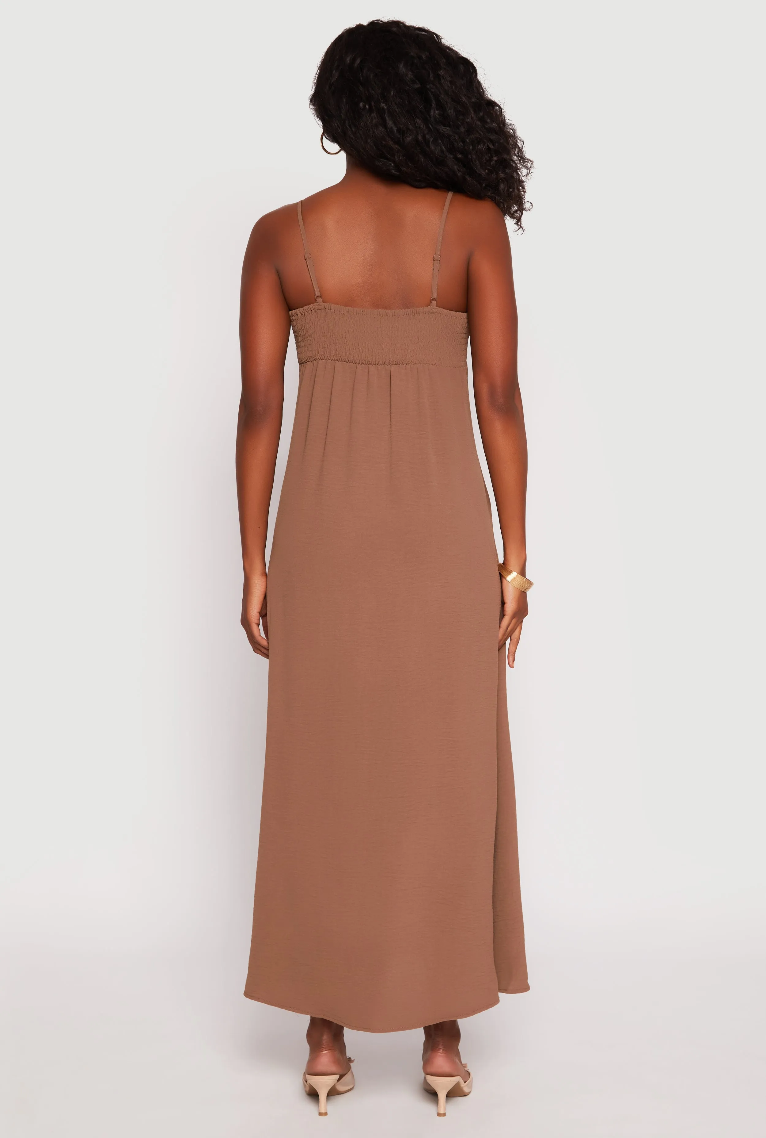 Airy Side Slit Maxi Dress