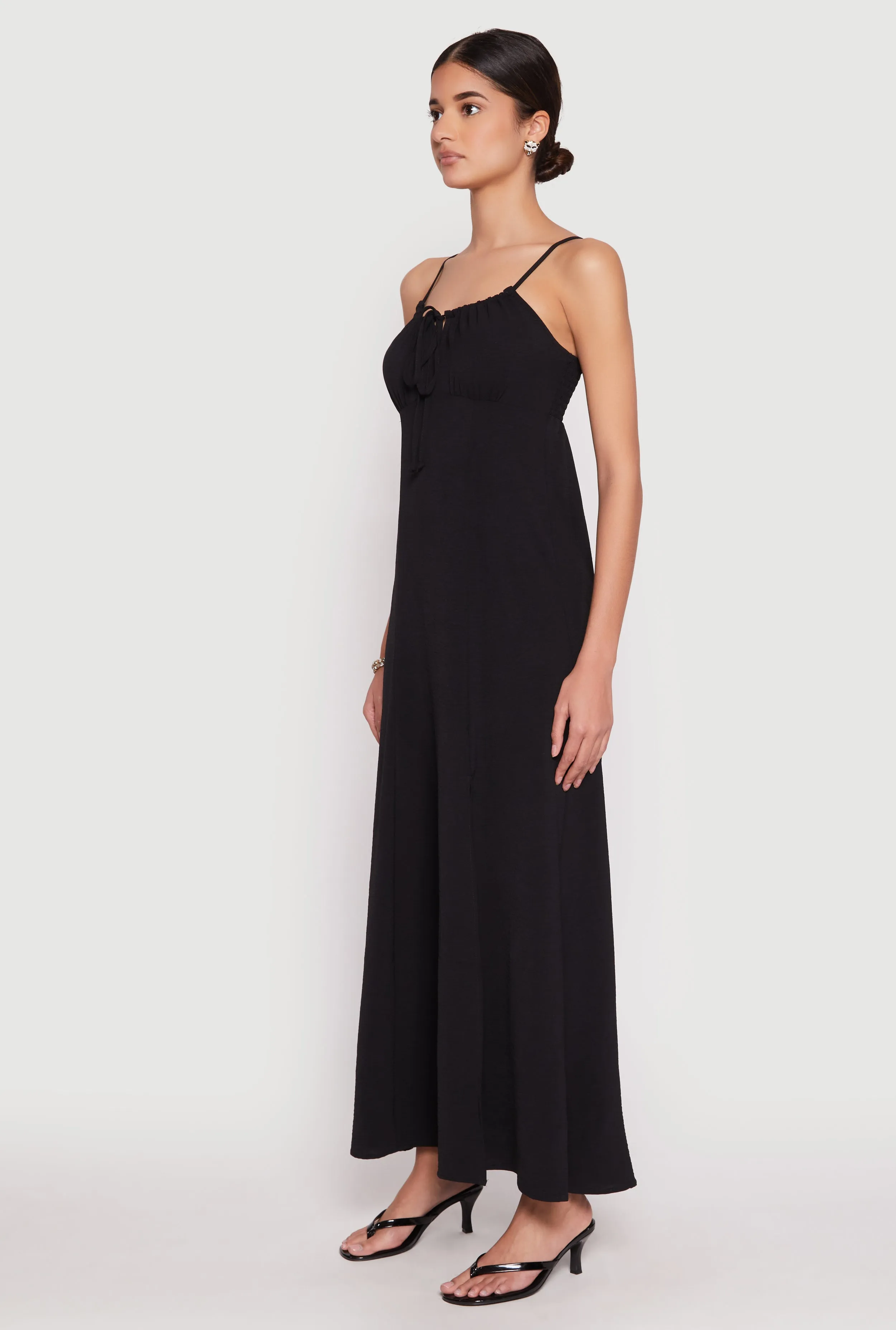 Airy Side Slit Maxi Dress