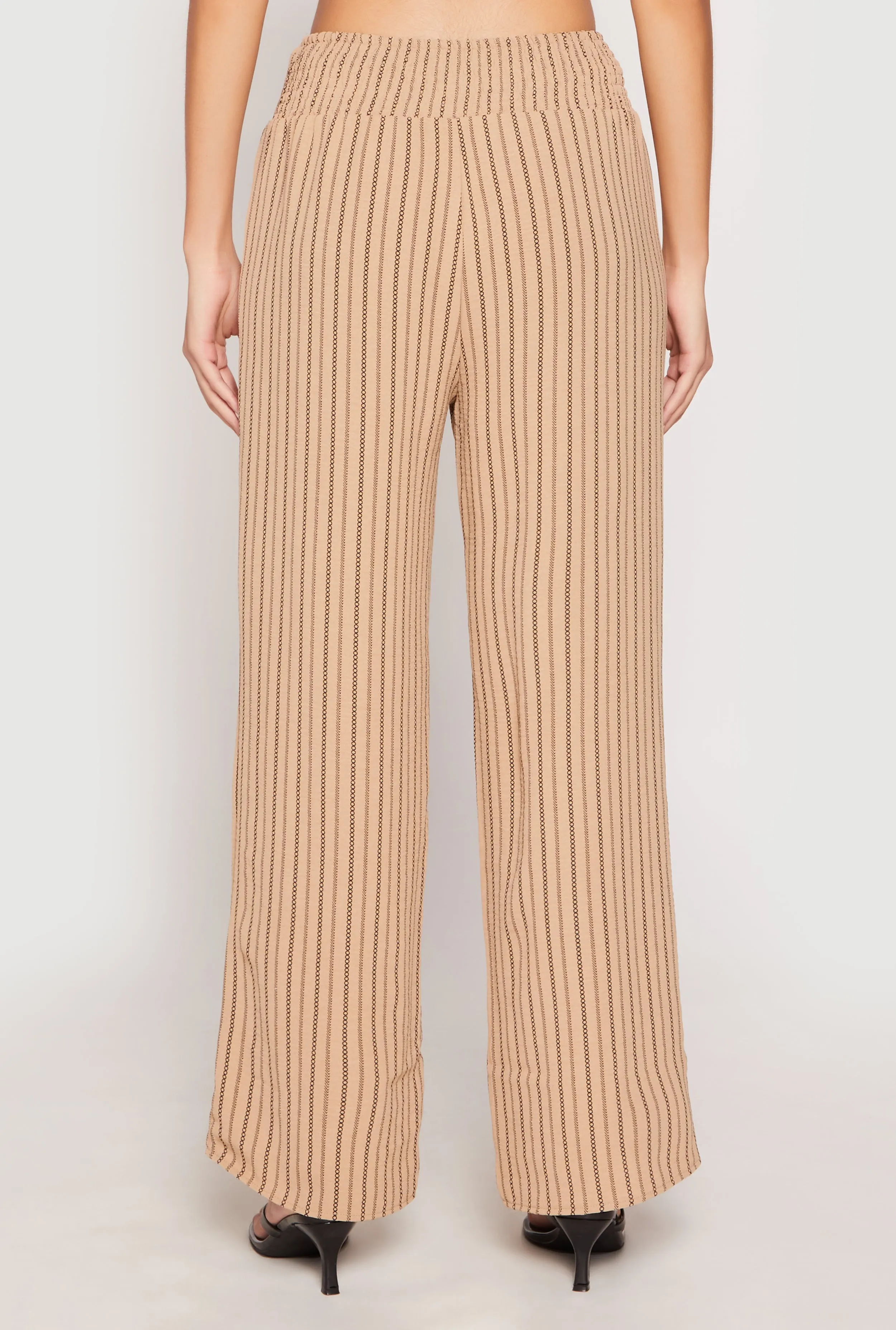Airy Striped Wide Leg Pants