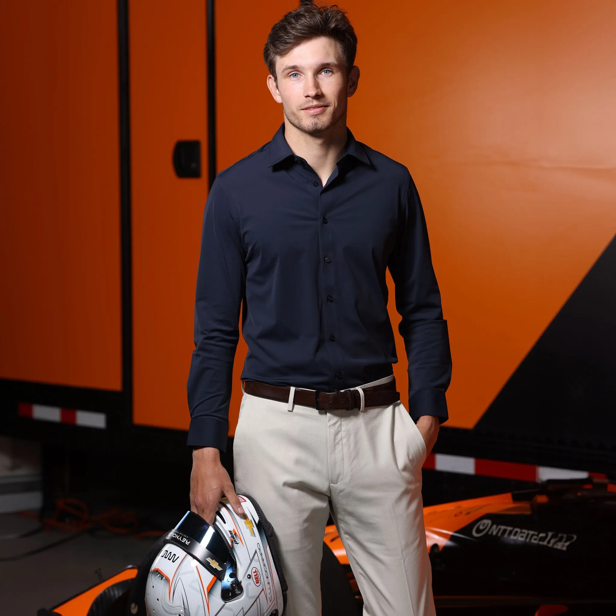 Apex Performance Dress Shirt Navy