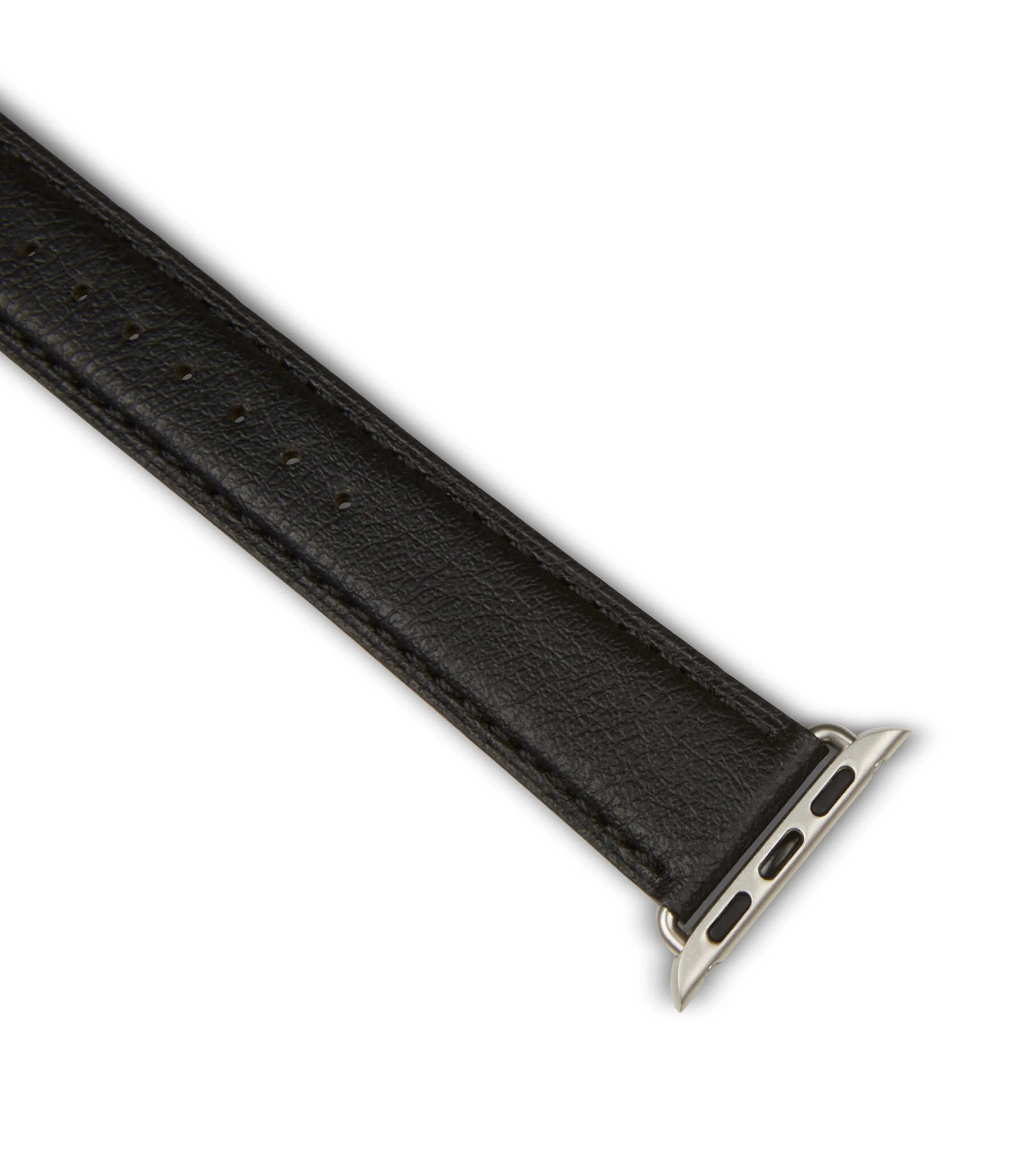 Apple Watch Compatible Vegan Watch Strap | Black & Silver