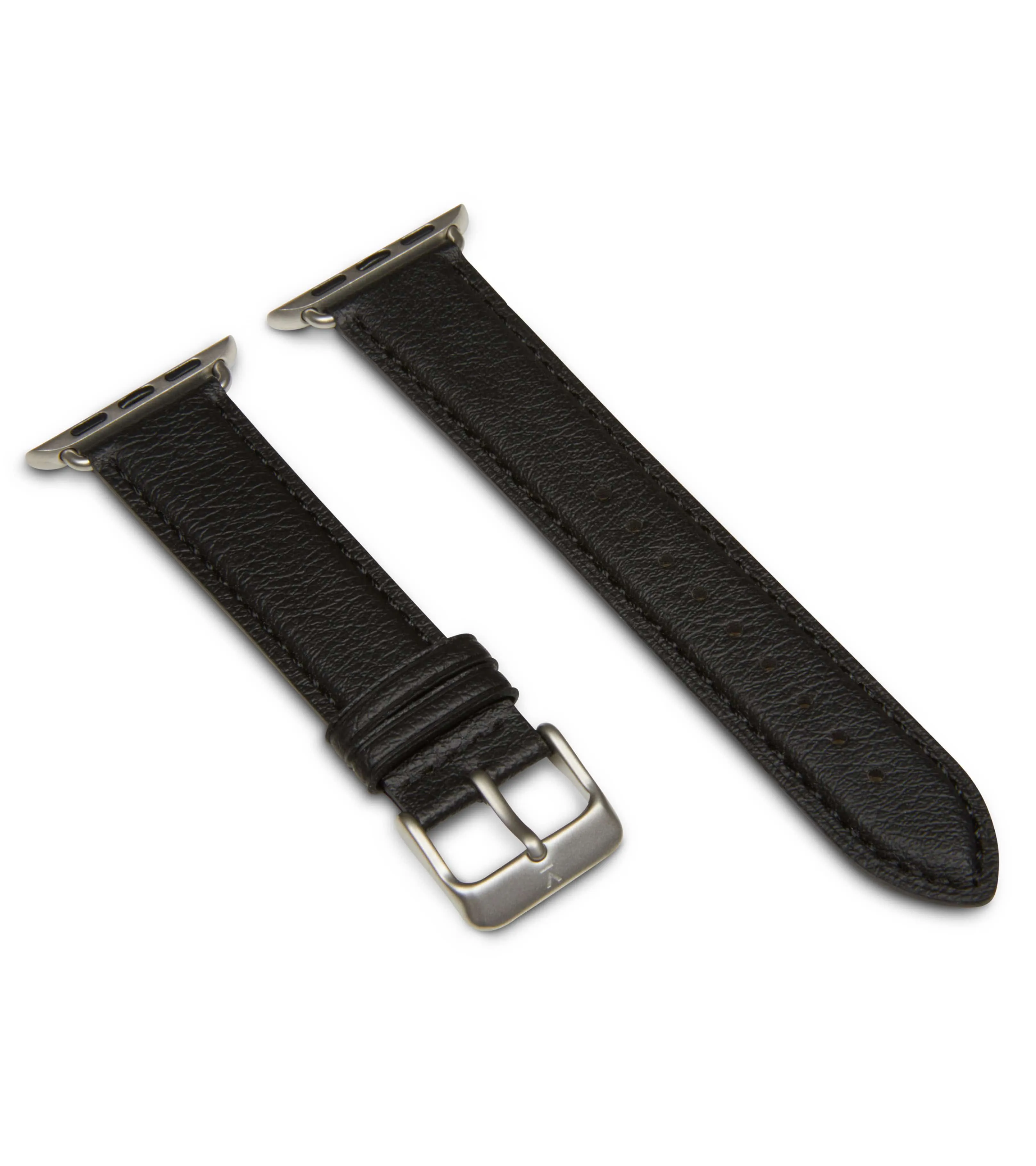 Apple Watch Compatible Vegan Watch Strap | Black & Silver