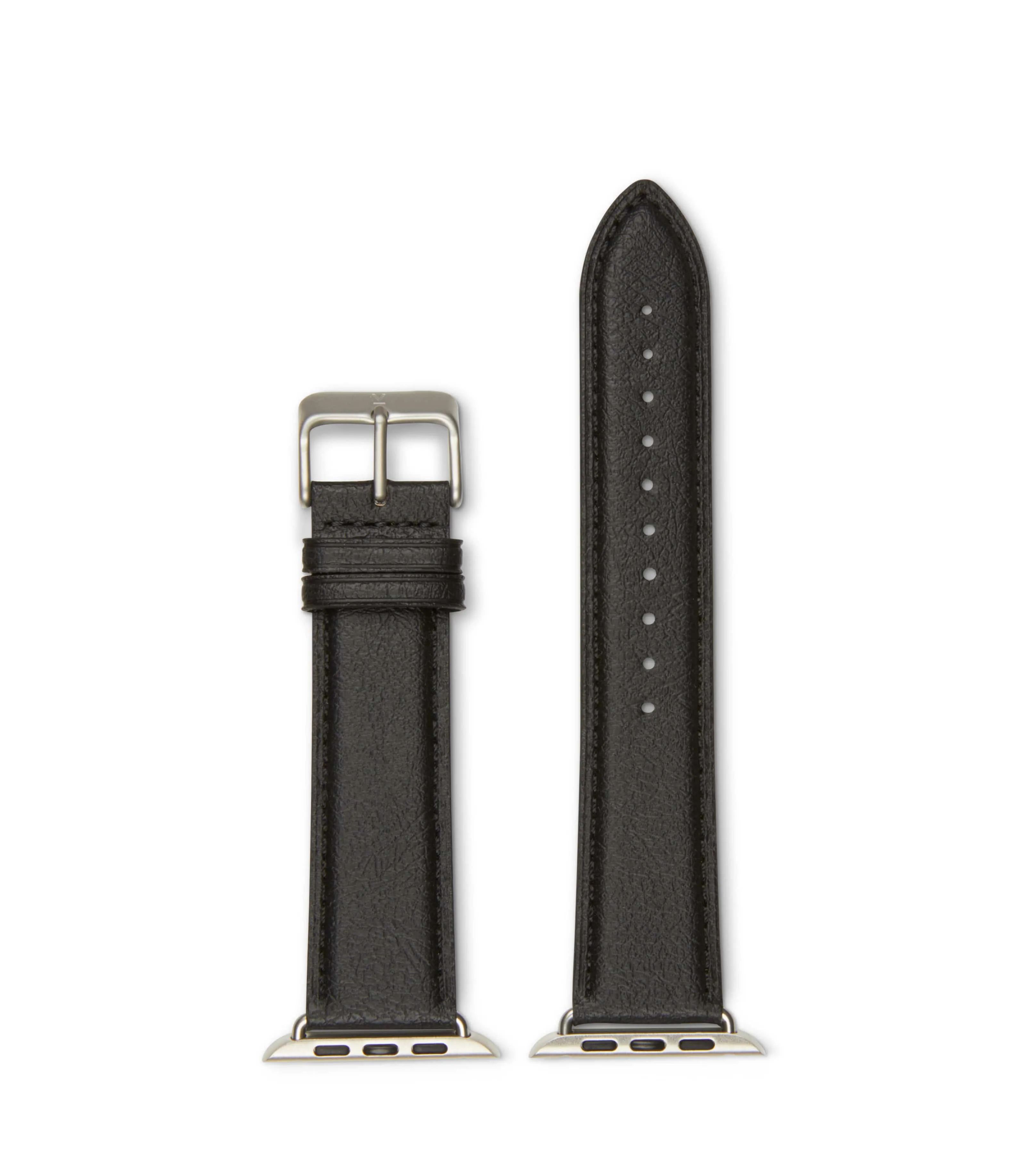 Apple Watch Compatible Vegan Watch Strap | Black & Silver