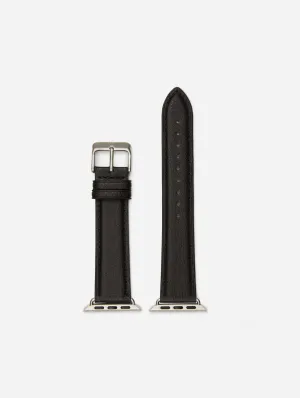 Apple Watch Compatible Vegan Watch Strap | Black & Silver