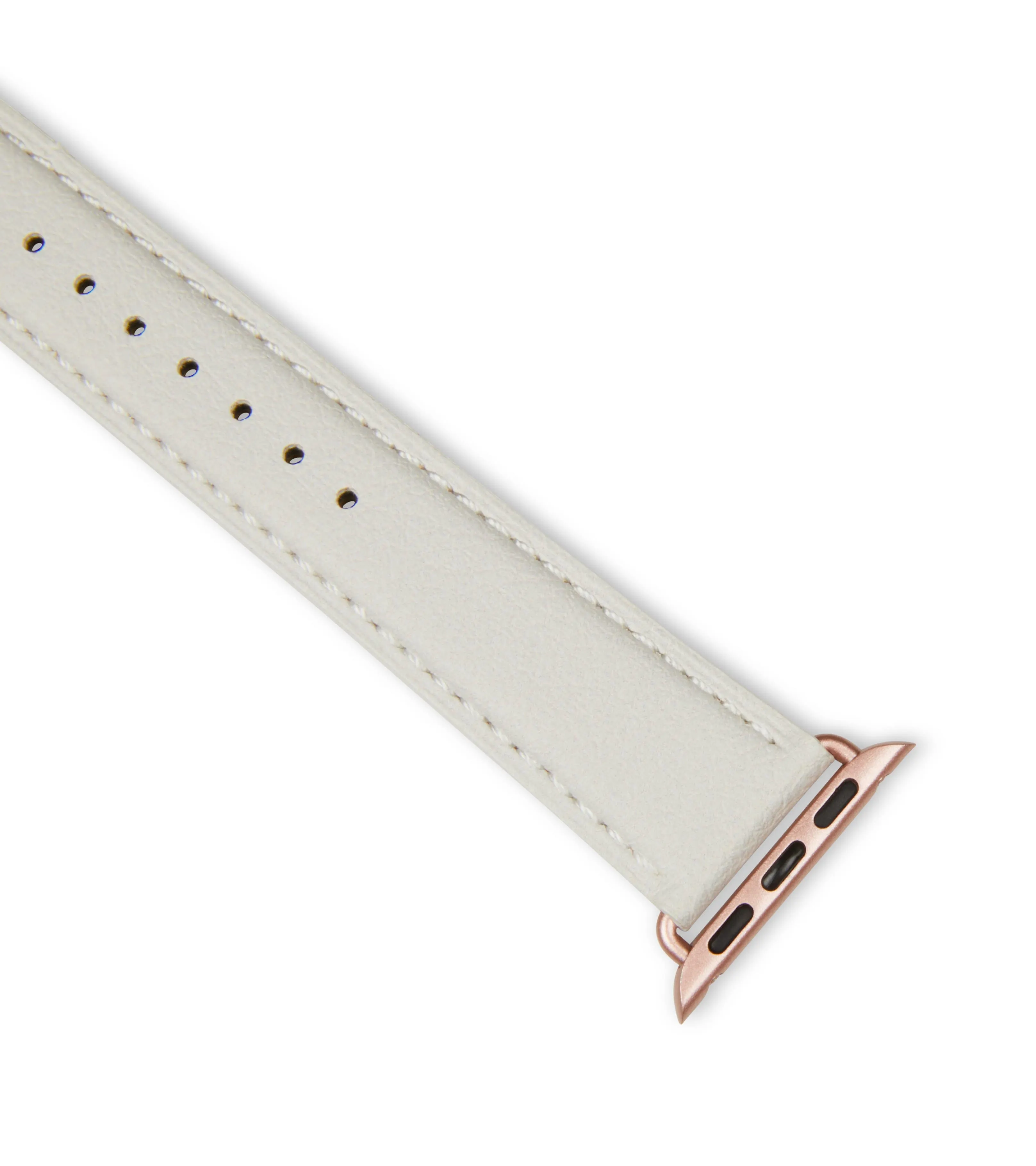 Apple Watch Compatible Vegan Watch Strap | Off White & Rose Gold
