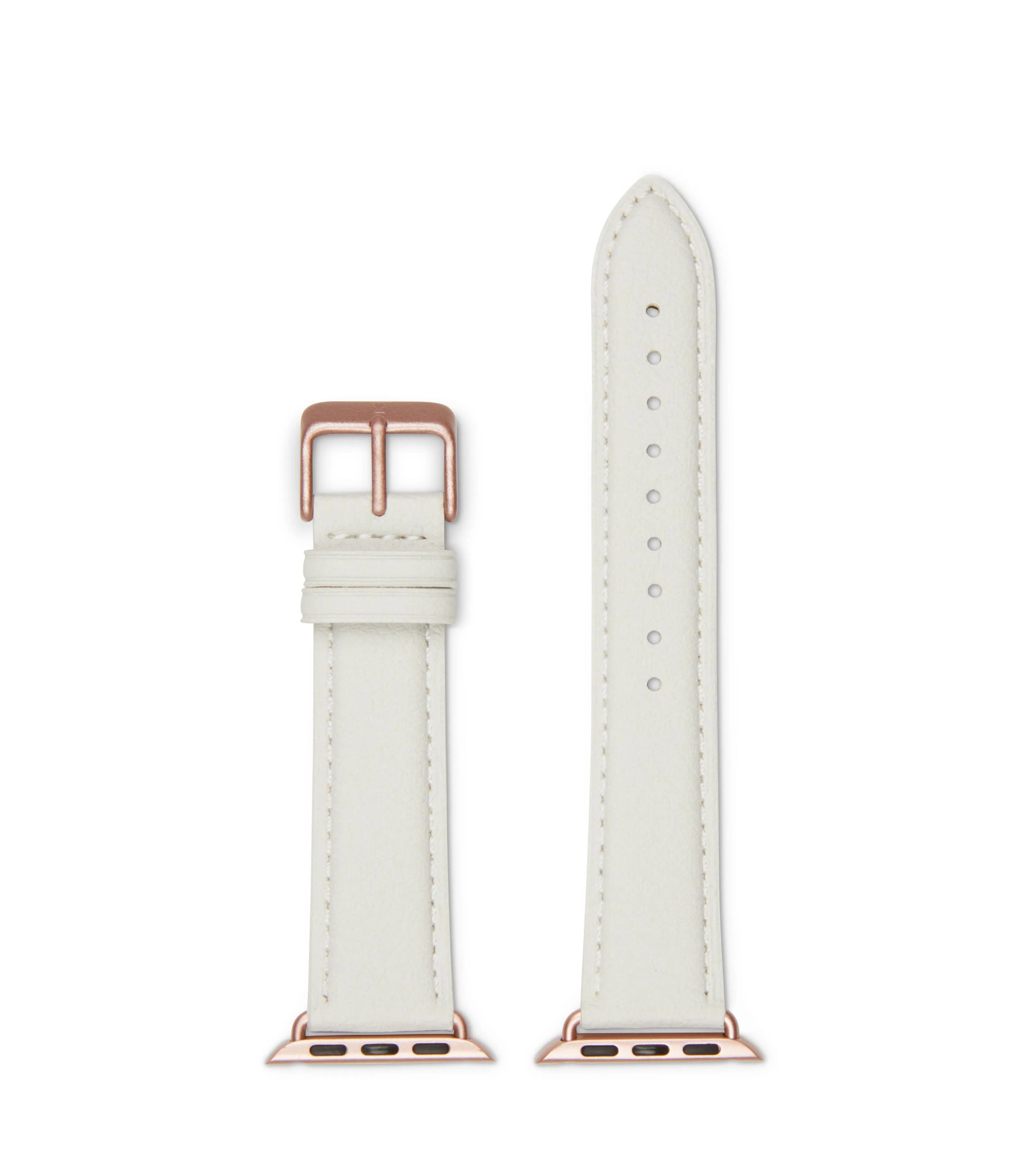 Apple Watch Compatible Vegan Watch Strap | Off White & Rose Gold
