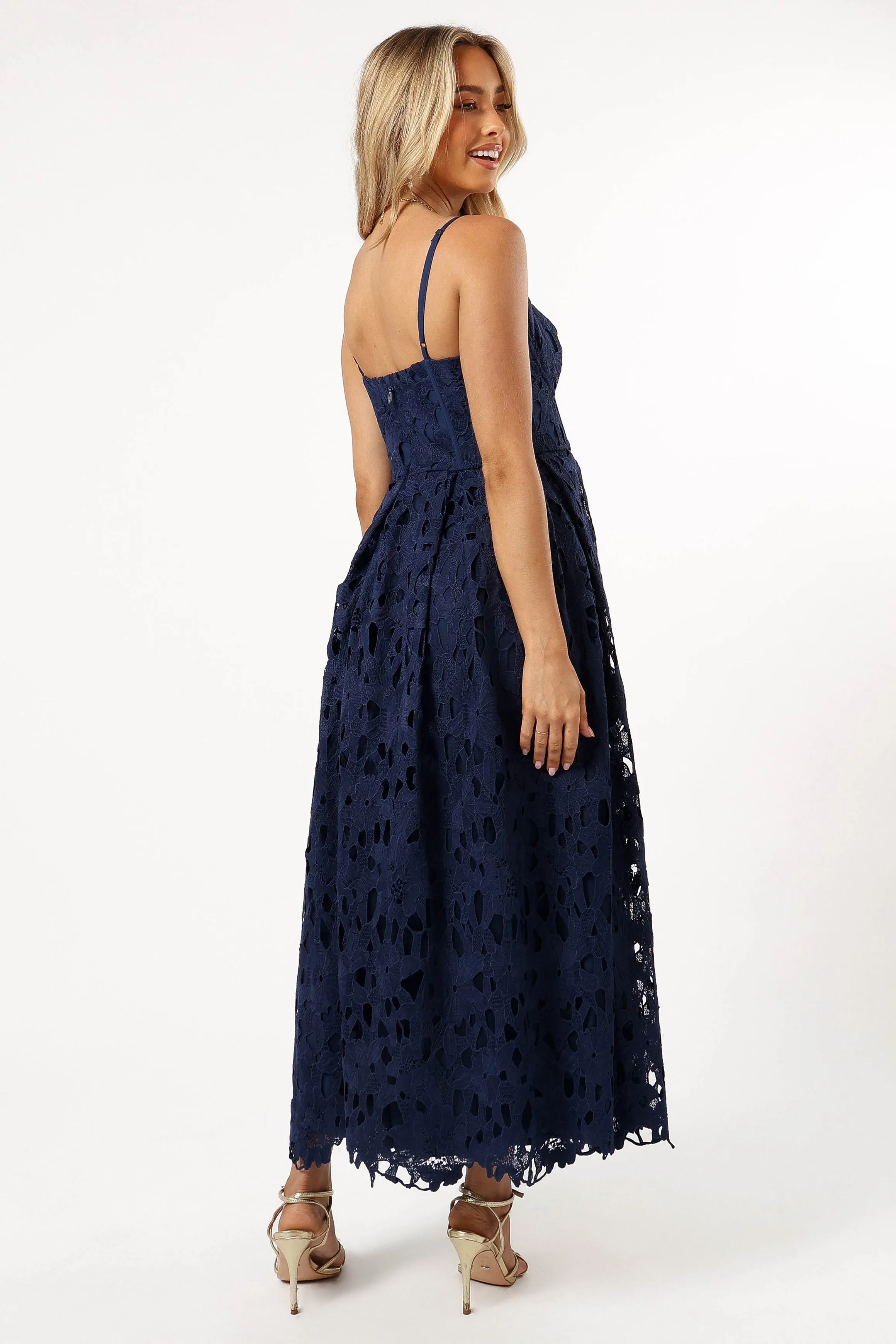 Byron Lace Midi Dress - Navy