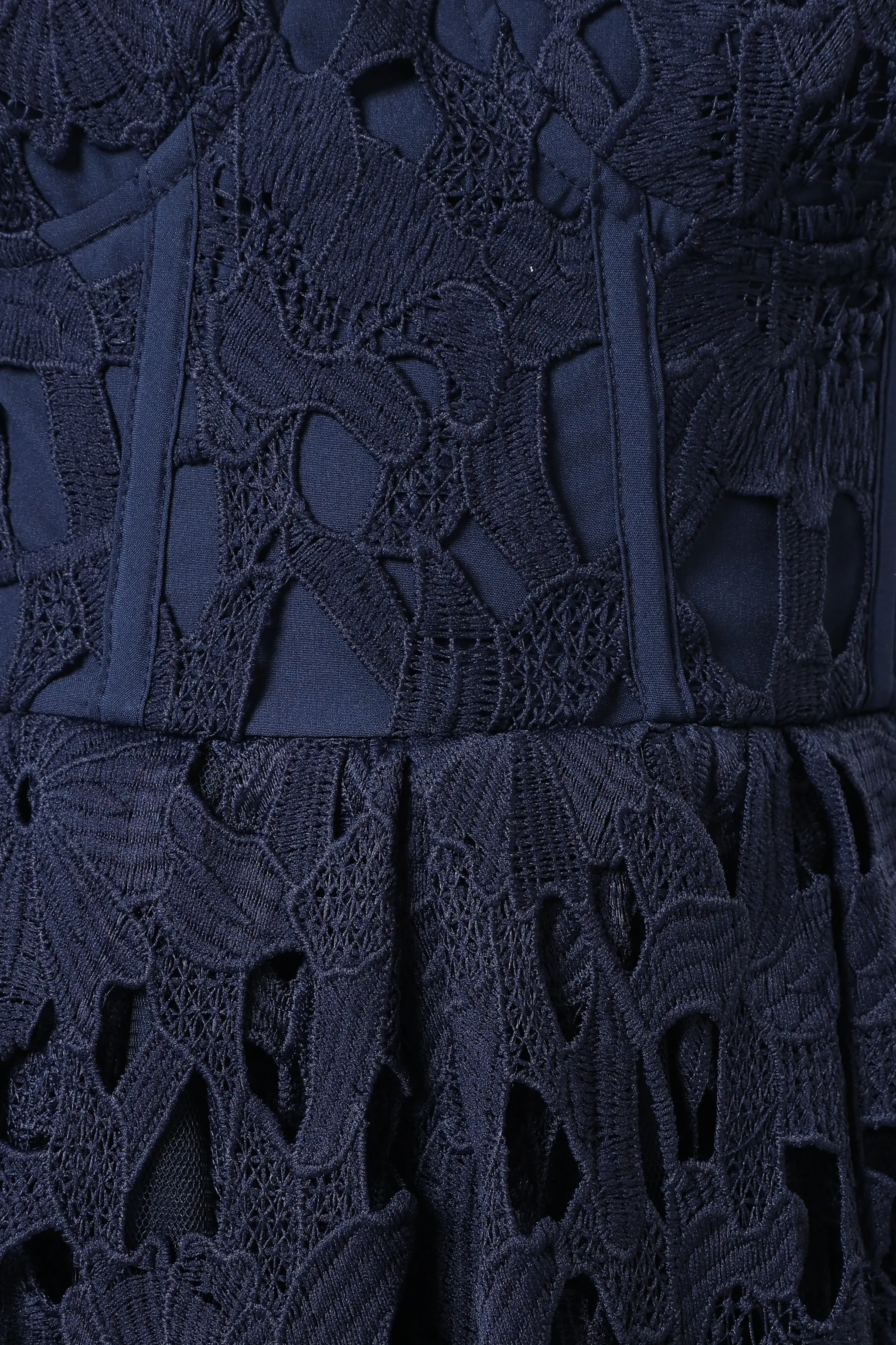 Byron Lace Midi Dress - Navy