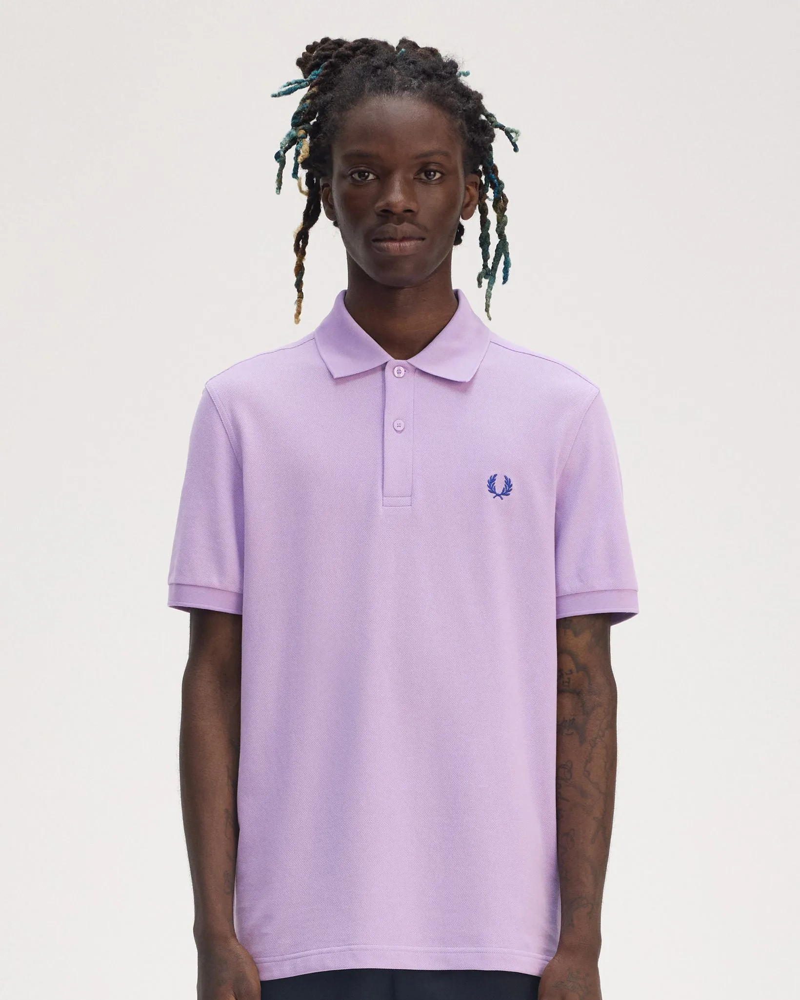 Fred Perry Plain Polo Shirt - Ultra Violet / Shaded Cobalt