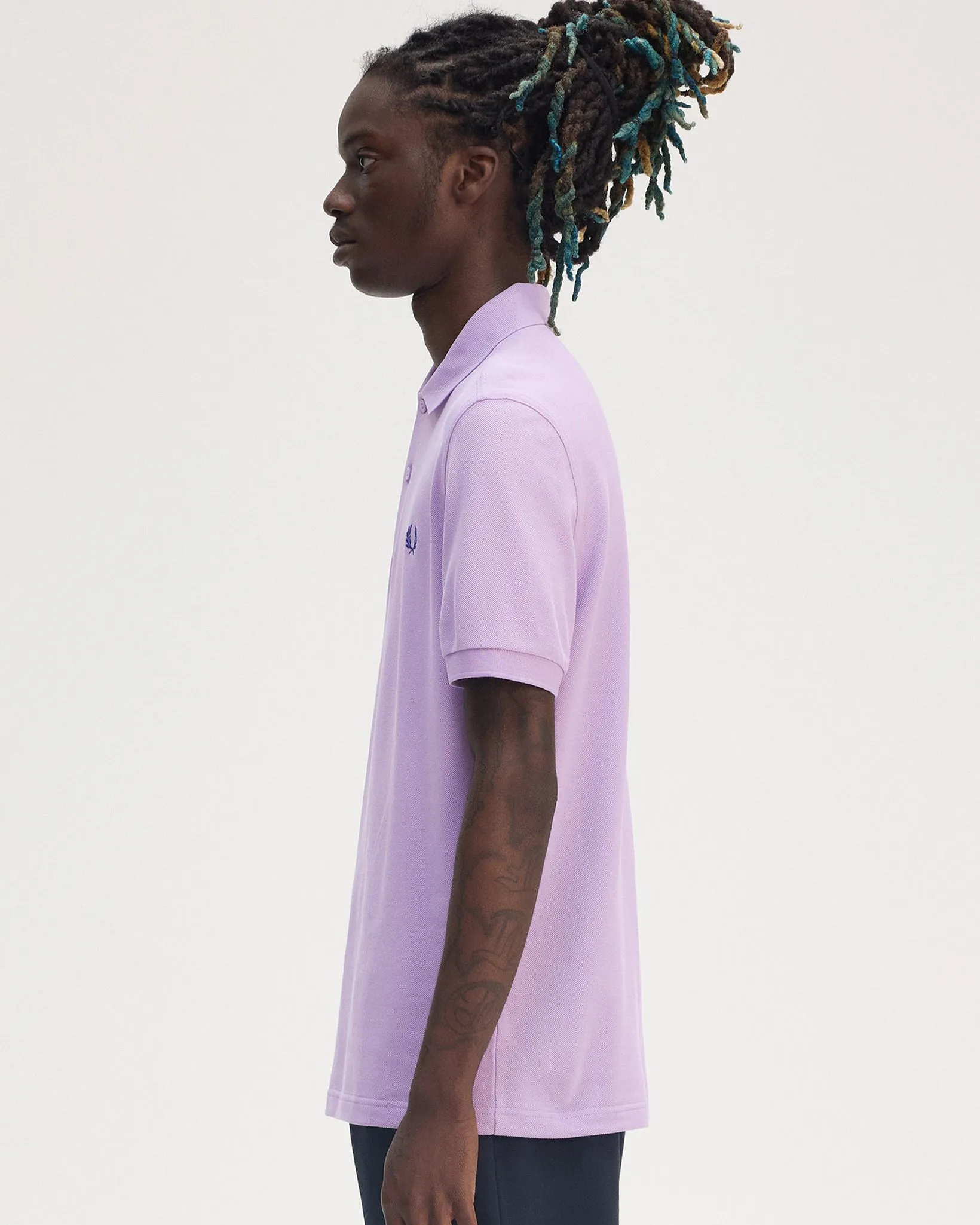 Fred Perry Plain Polo Shirt - Ultra Violet / Shaded Cobalt