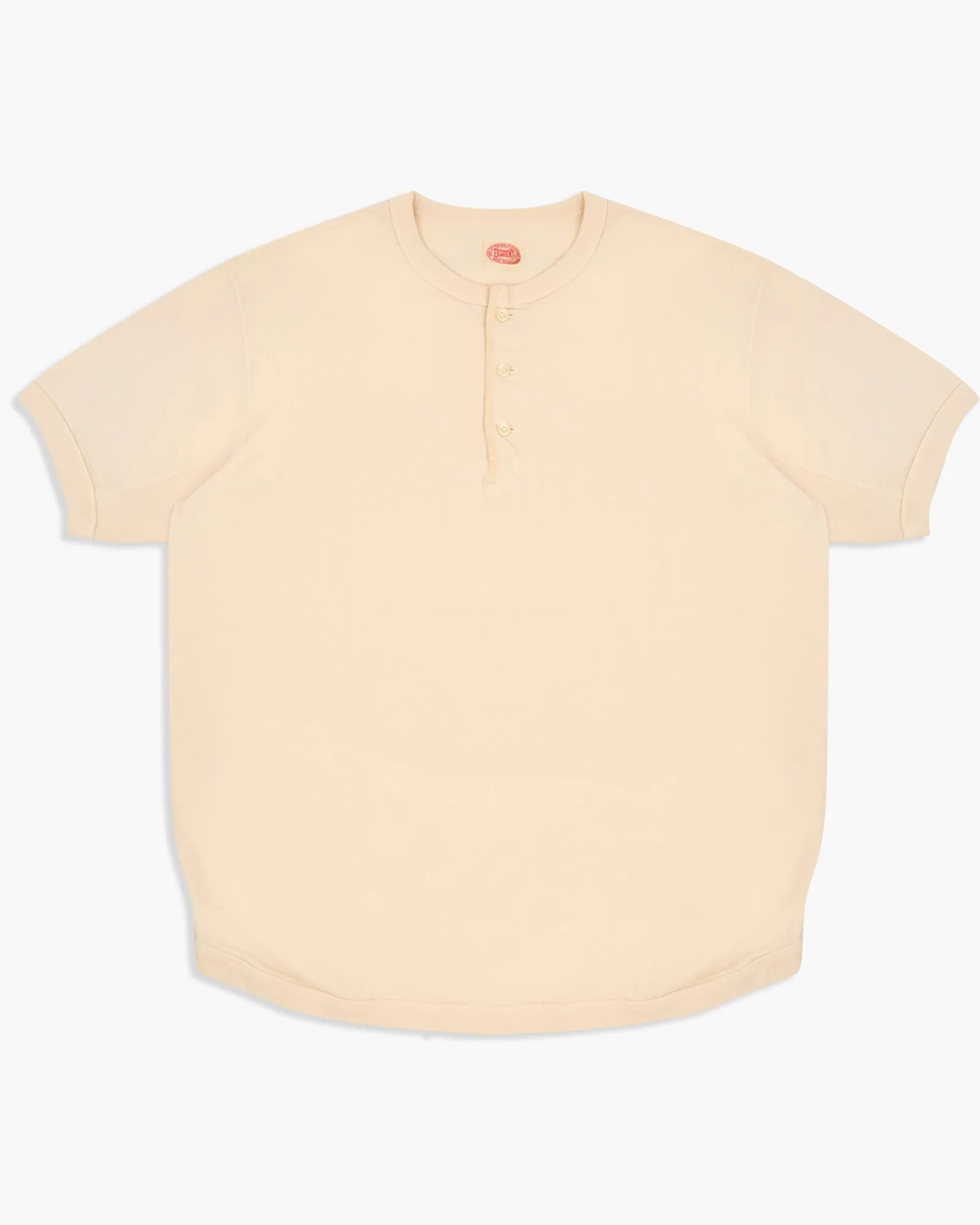 Fullcount 5222H-21 Flat Seam Heavyweight Henley Tee - Ecru