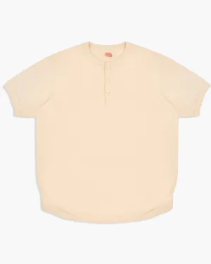 Fullcount 5222H-21 Flat Seam Heavyweight Henley Tee - Ecru