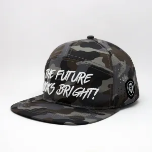 Future Looks Bright Light Brown Camo Flat Bill Snapback Hat