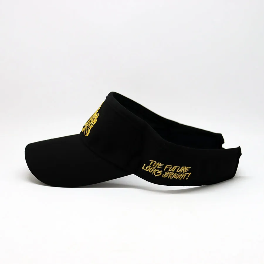 Future Looks Bright Royal Crest Black and Gold Visor
