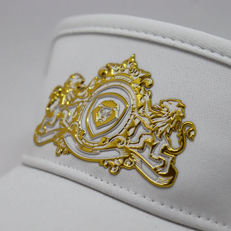Future Looks Bright Royal Crest White and Gold Visor