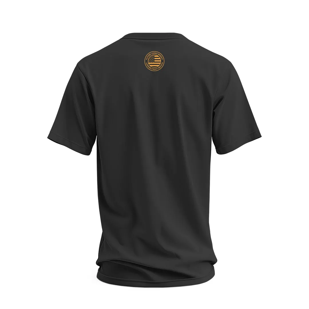 Future Looks Bright US Army Black Short Sleeve T-Shirt