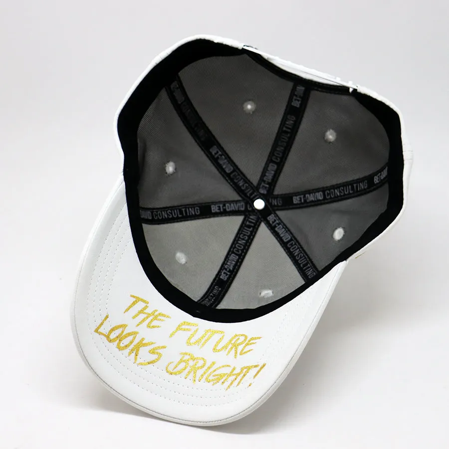 Future Looks Bright White and Gold Royal Crest Snapback Hat