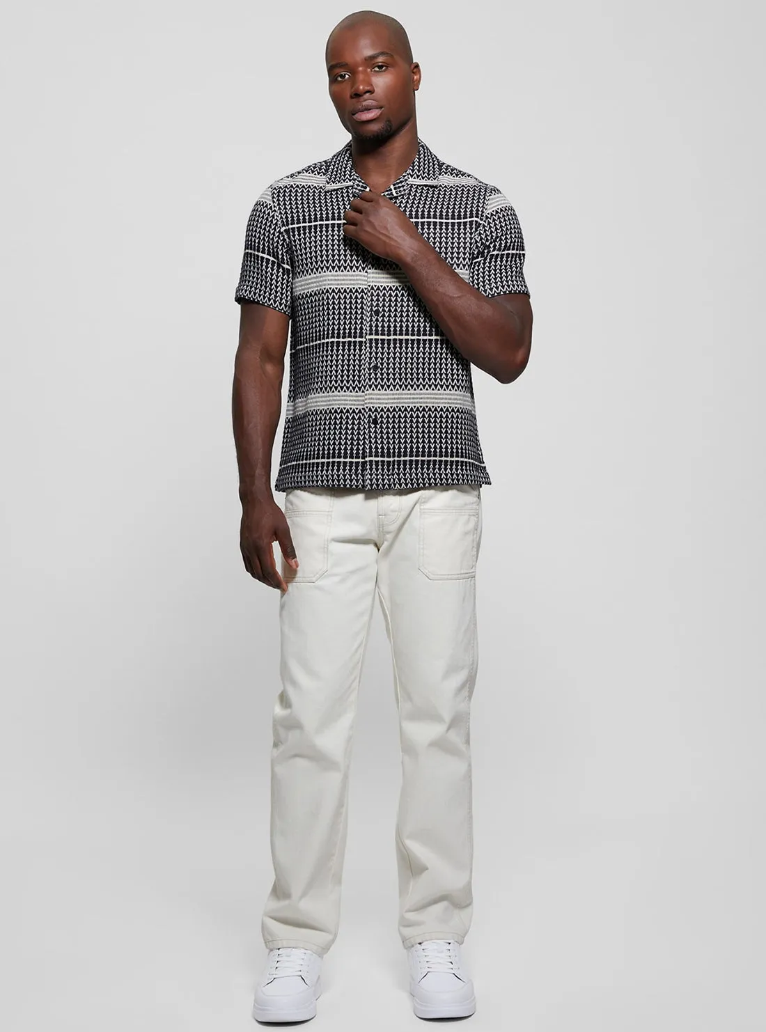 Grey Arrow Jacquard Shirt