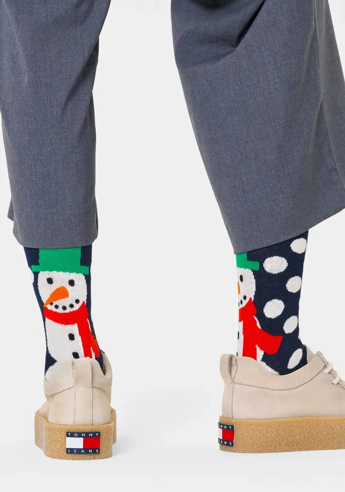Happy Socks Jumbo Snowman Socks, Navy EU41-46