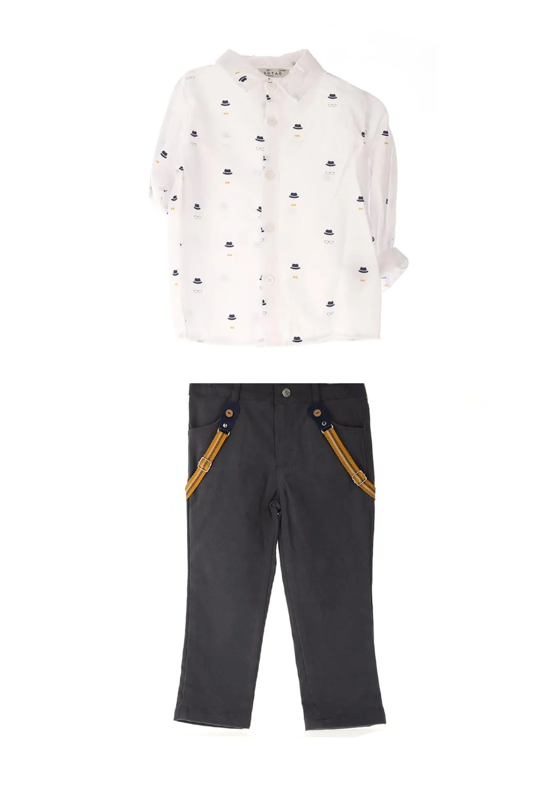 Hashtag Baby Boy 3 Piece Outfit, Blue