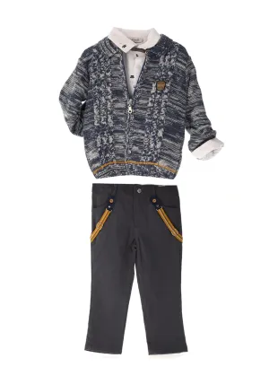 Hashtag Baby Boy 3 Piece Outfit, Blue