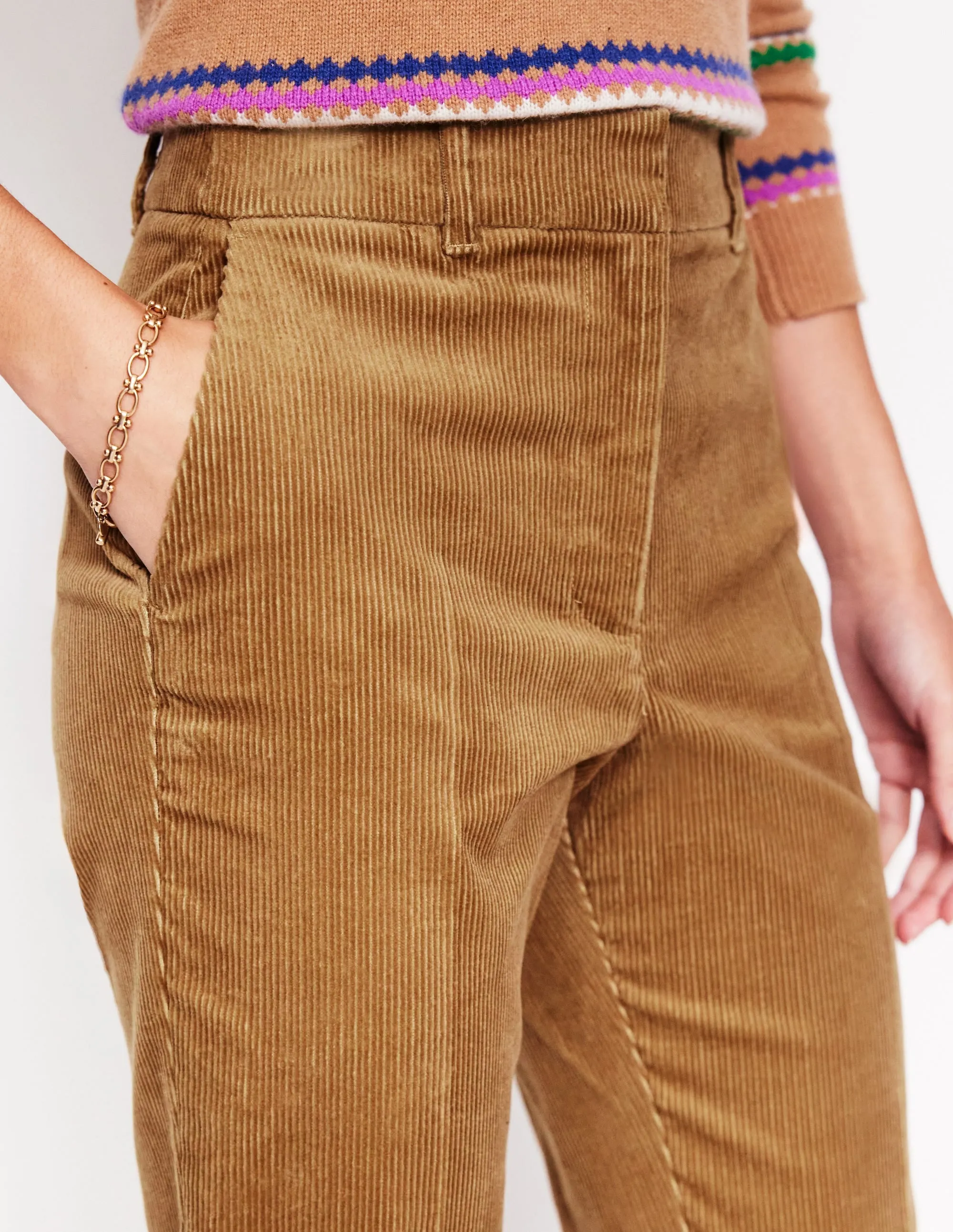 Kew Cord Trousers-Camel