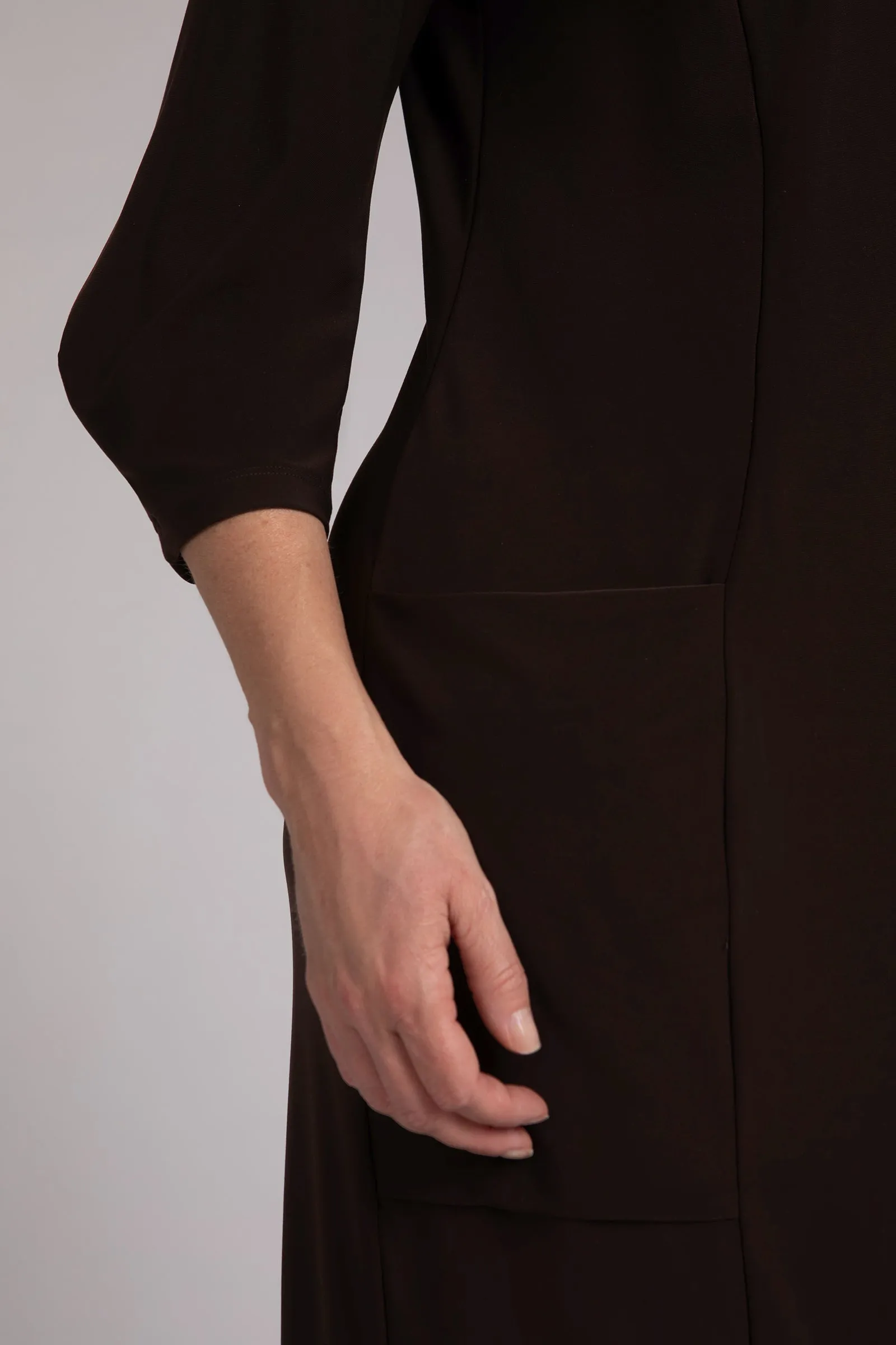 Lantern Column Dress | Chocolate