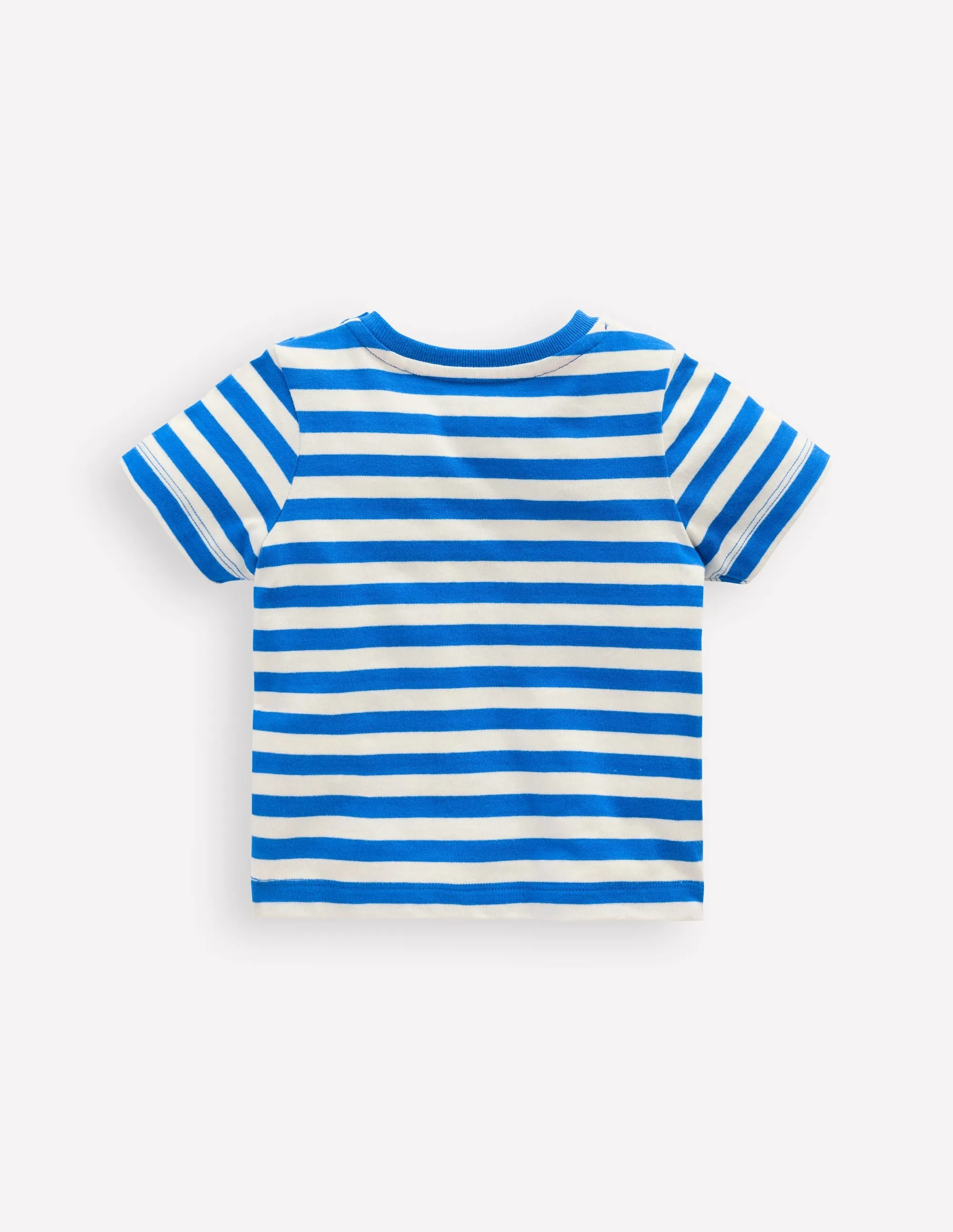 Logo Interest T-Shirt-Blue Stripe Fruit