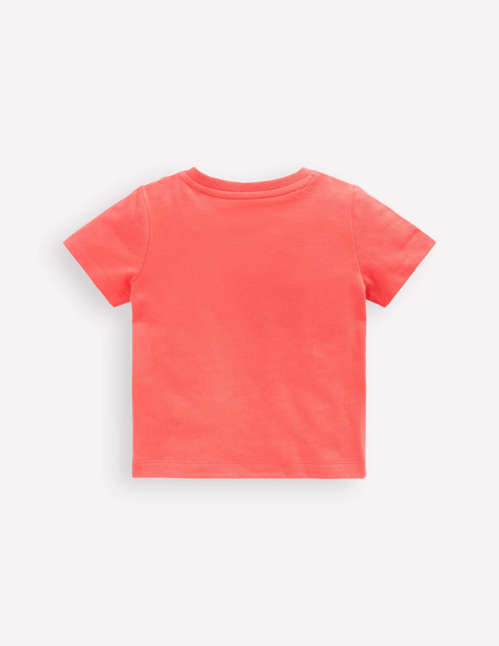 Logo Interest T-Shirt-Hot Coral Tiger