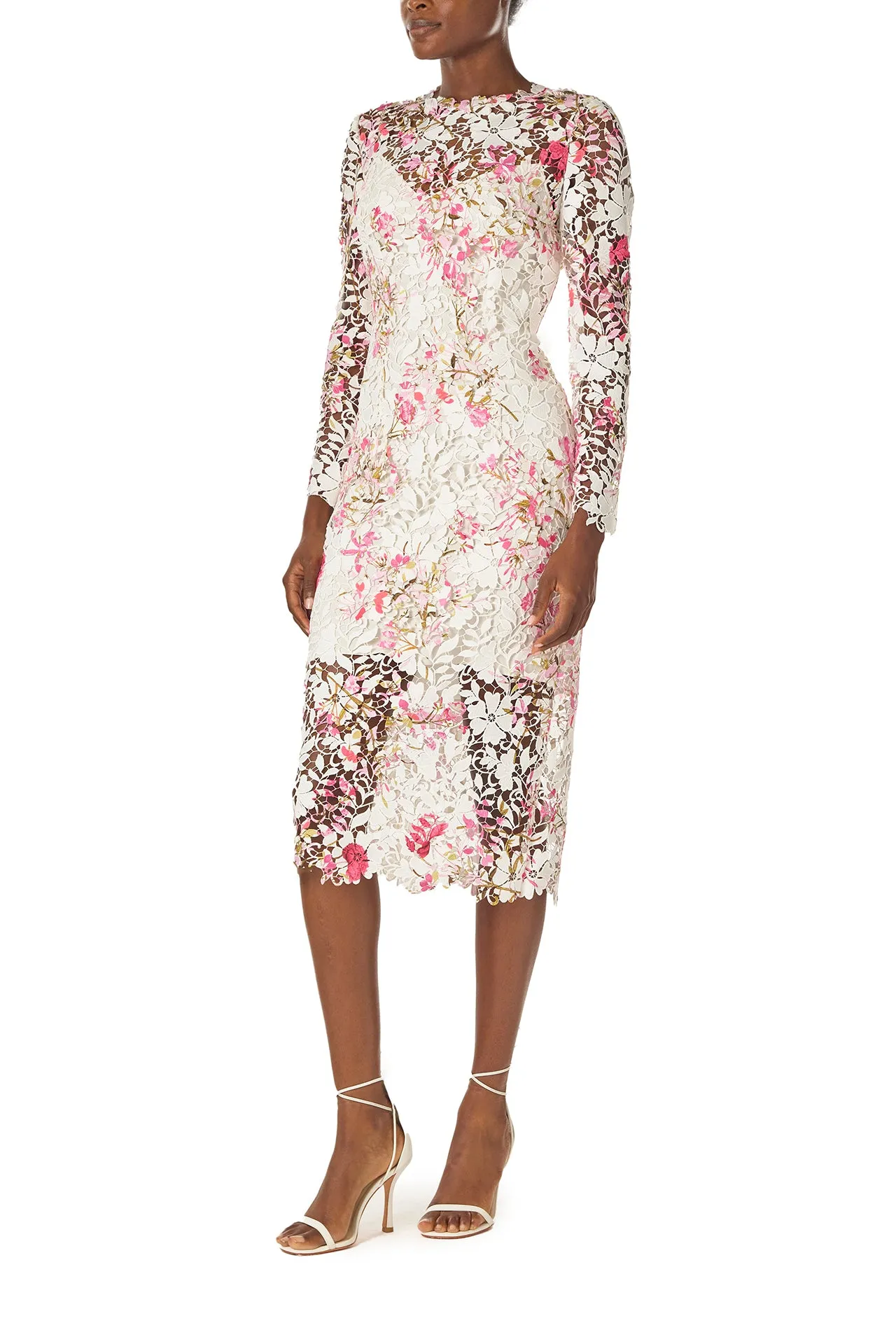 Long Sleeve Lace Sheath Dress