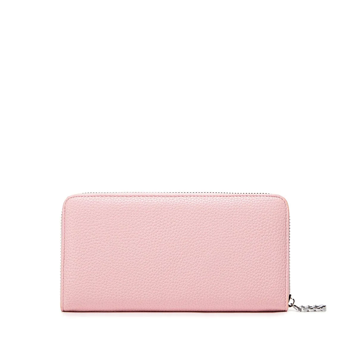 Mae Vegan Leather Zip Wallet | Light Pink Pebbled