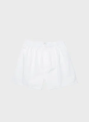 Men's Long Cut Classic Boxer Shorts in White