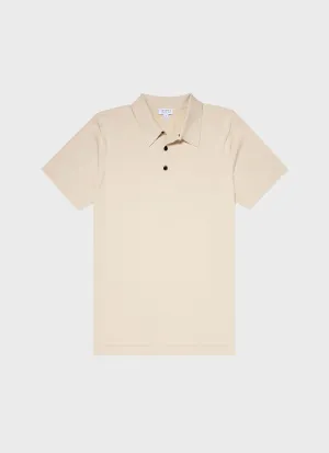 Men's Sea Island Cotton Polo Shirt in Undyed