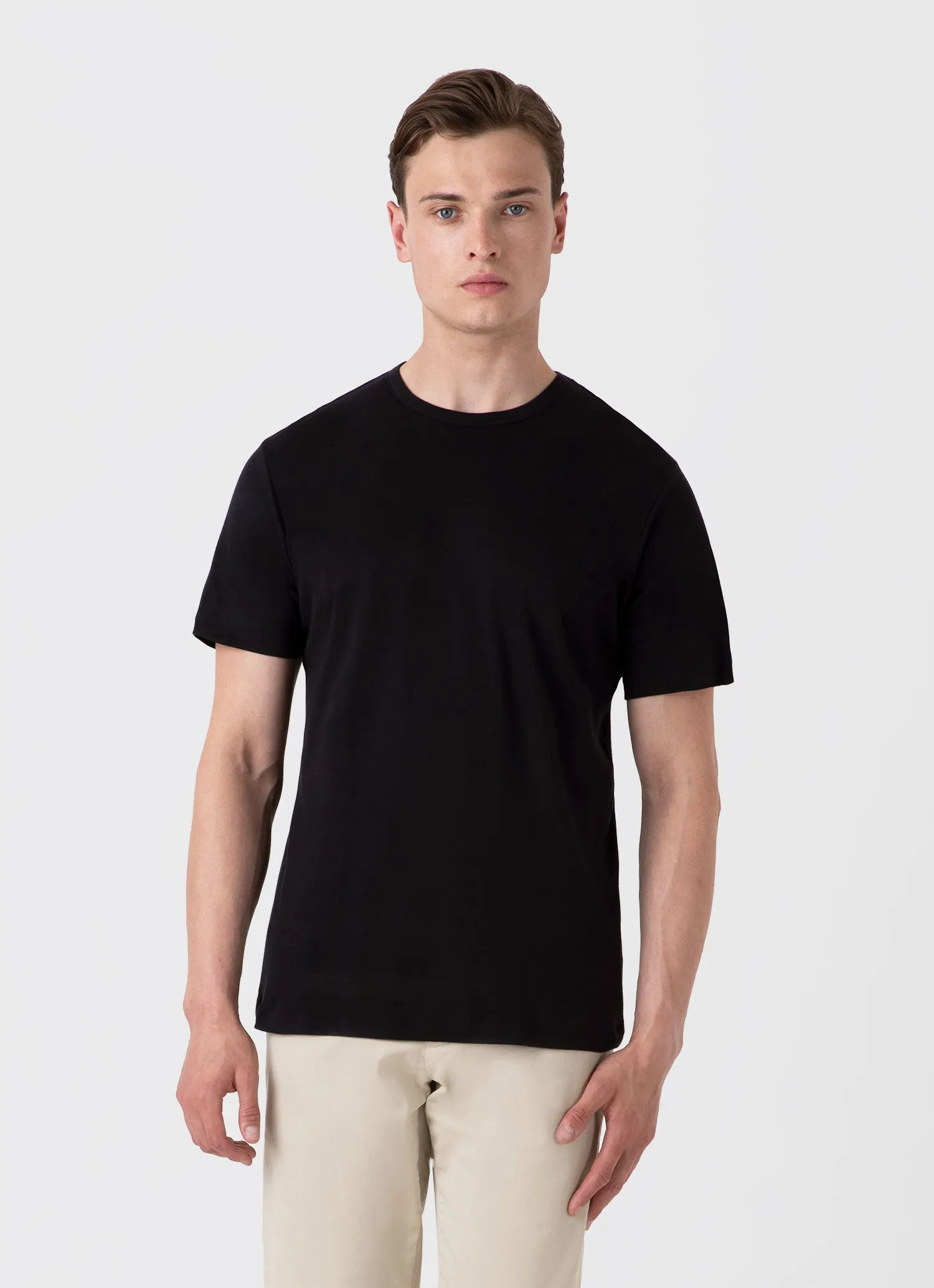 Men's Sea Island Cotton T-shirt in Black