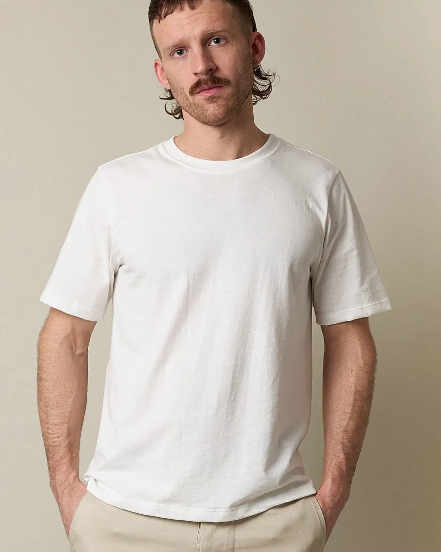 Merz b. Schwanen Good Originals 4.6oz 1940s Loopwheeled Tee - White
