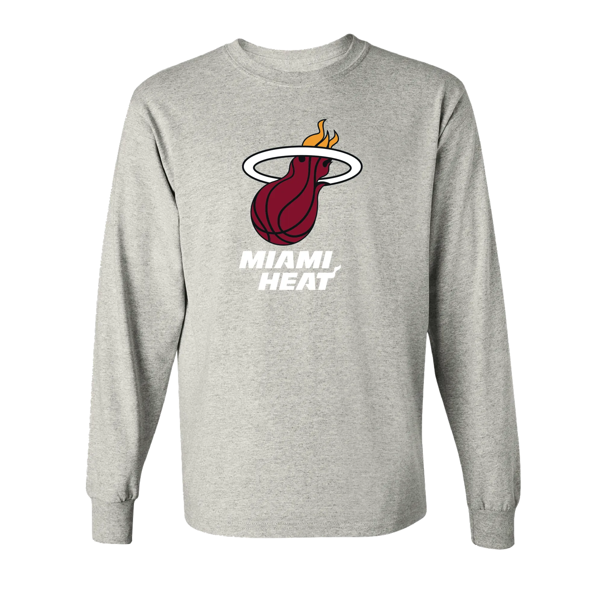 Miami HEAT Grey Long Sleeve Logo Tee