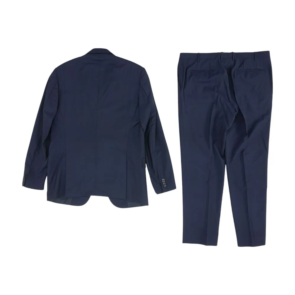 Navy Solid 2pc Suit