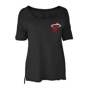 New ERA Miami HEAT Women's Scoop Rayon Tee Black
