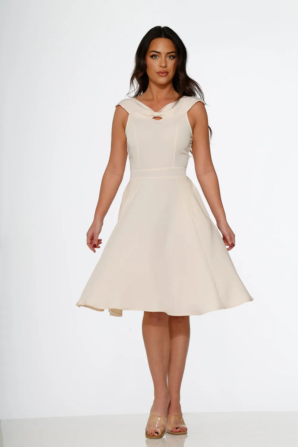 Off White Occasional Swing Dress