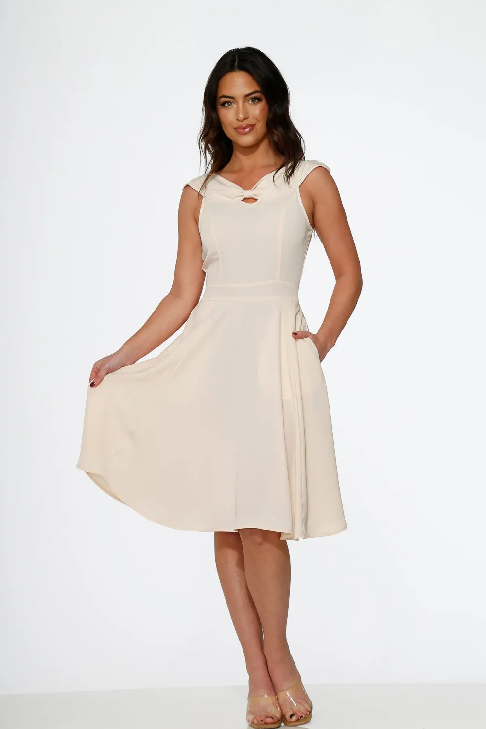 Off White Occasional Swing Dress