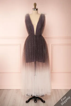 Oksana | Purple Ombré Dress
