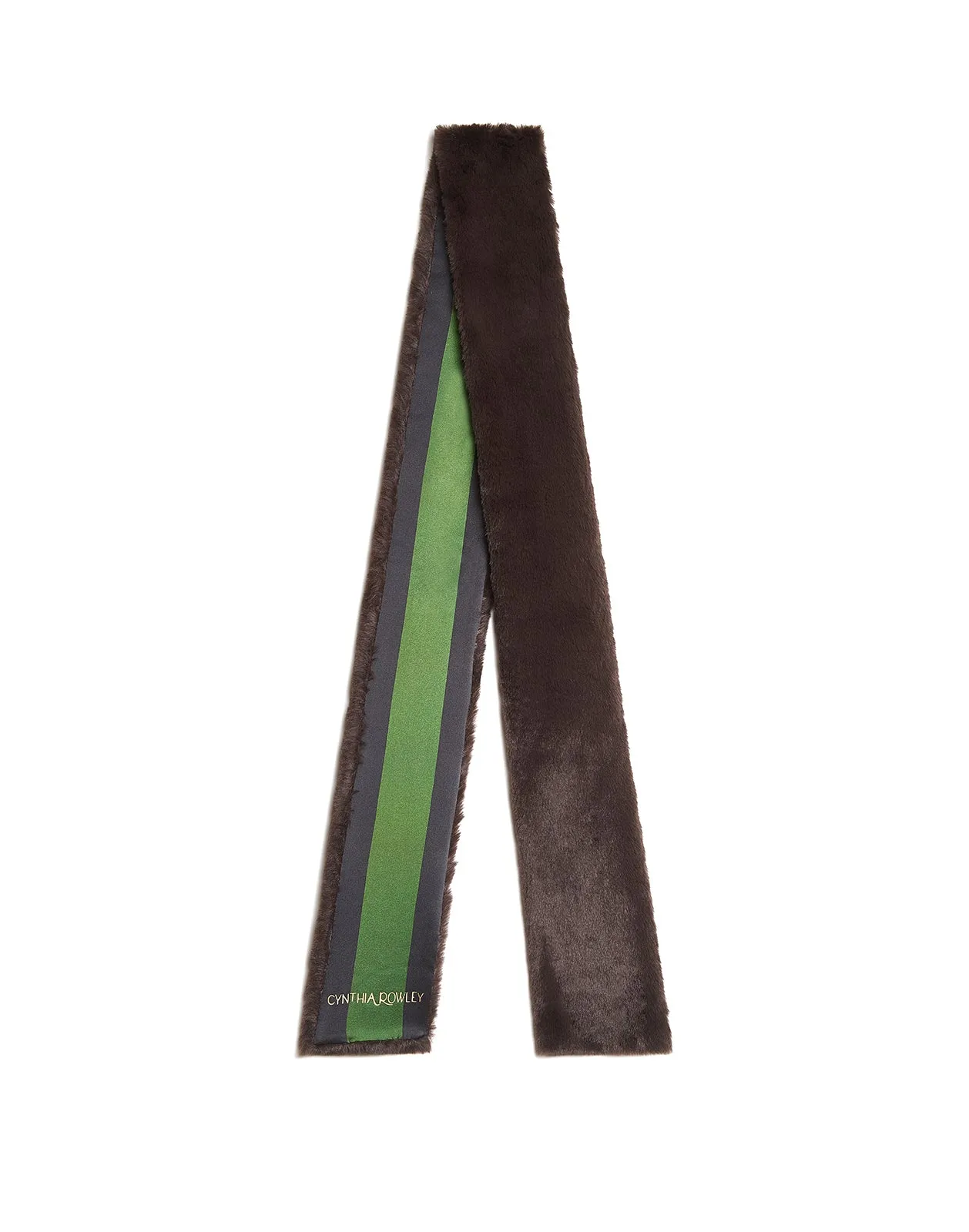 Out East Faux Fur Silk Scarf