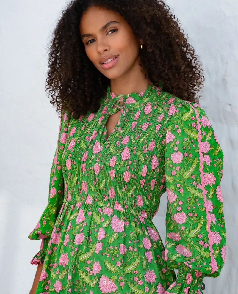 Pink City Prints Izzy Amazonian Jungle Dress