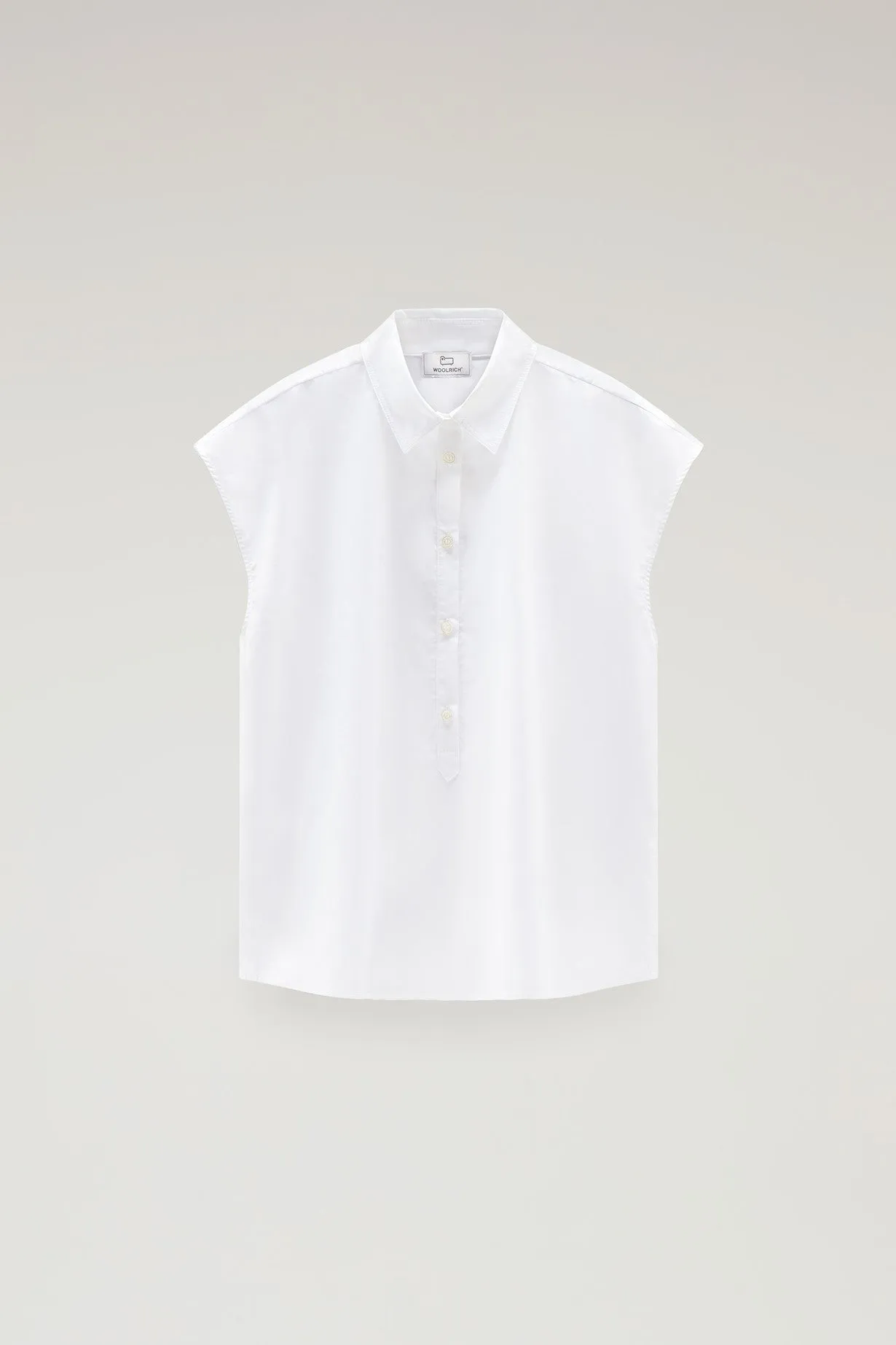 Poplin Blouse In Pure Cotton Poplin Bright White