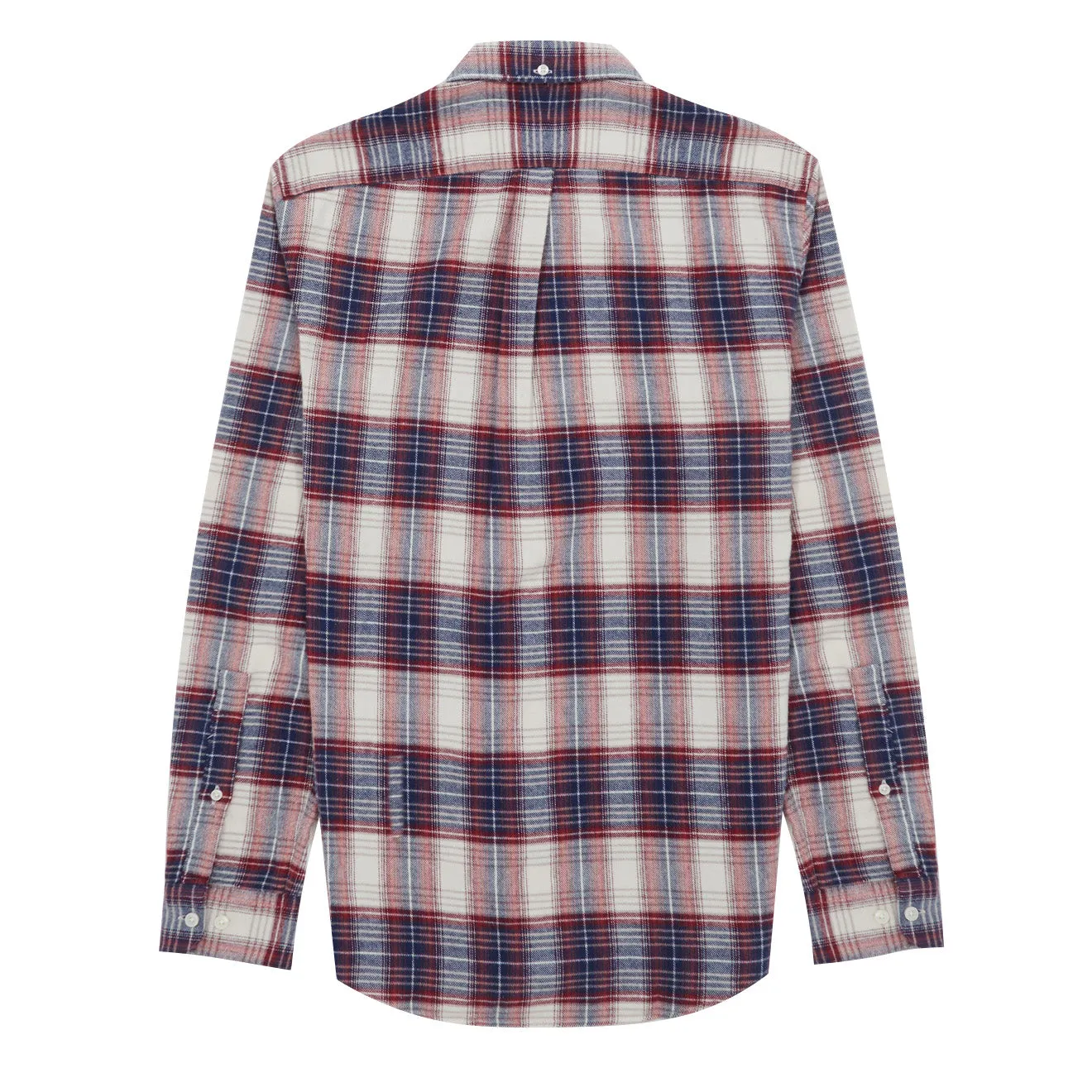 Portuguese Flannel Button Down Liber Shirt Ecru / Blue / Red