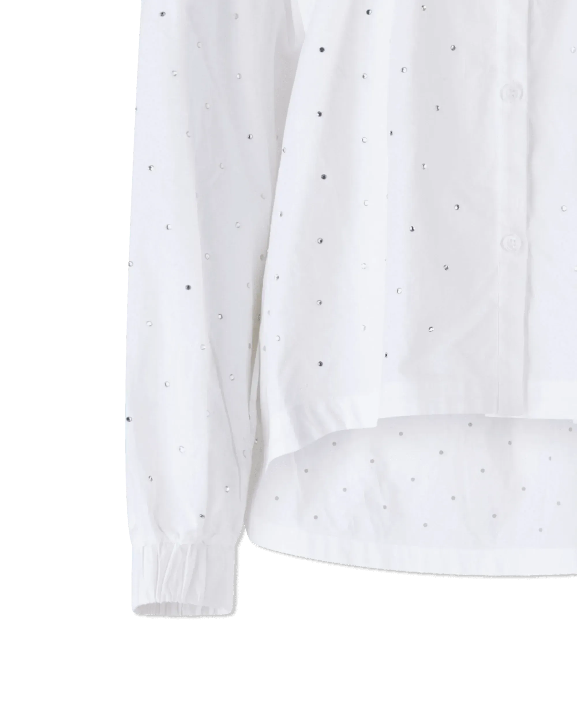Rhinestone Embellished Poplin Shirt