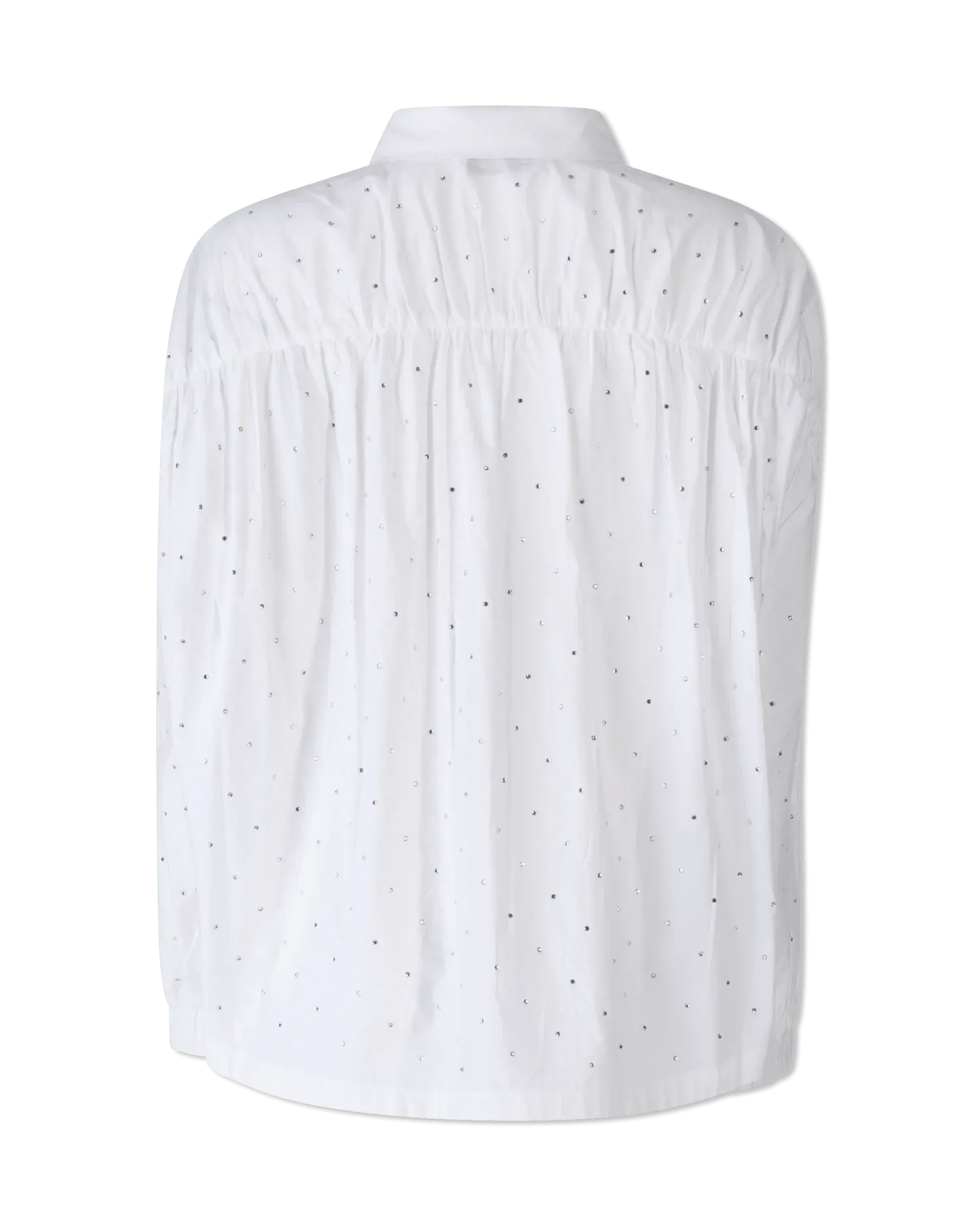 Rhinestone Embellished Poplin Shirt